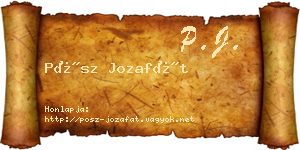 Pósz Jozafát névjegykártya